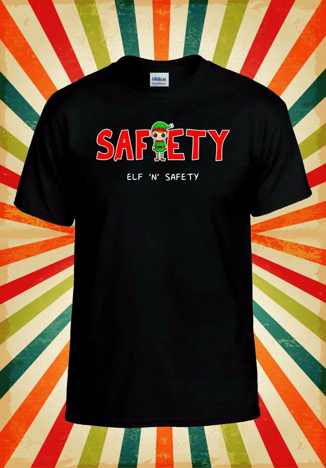 Elf and Safety ristmas Funny Cool Men Women Vest Tank Top Unisex T Shirt 2269