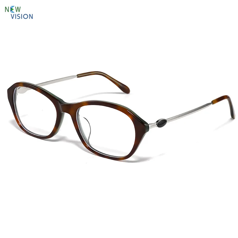 New Women Fashion Cat Eye Glasses Frame Ultra Light Myopia Acetate Men Optical Reading Anti Blue Light Computer Office Eyewear