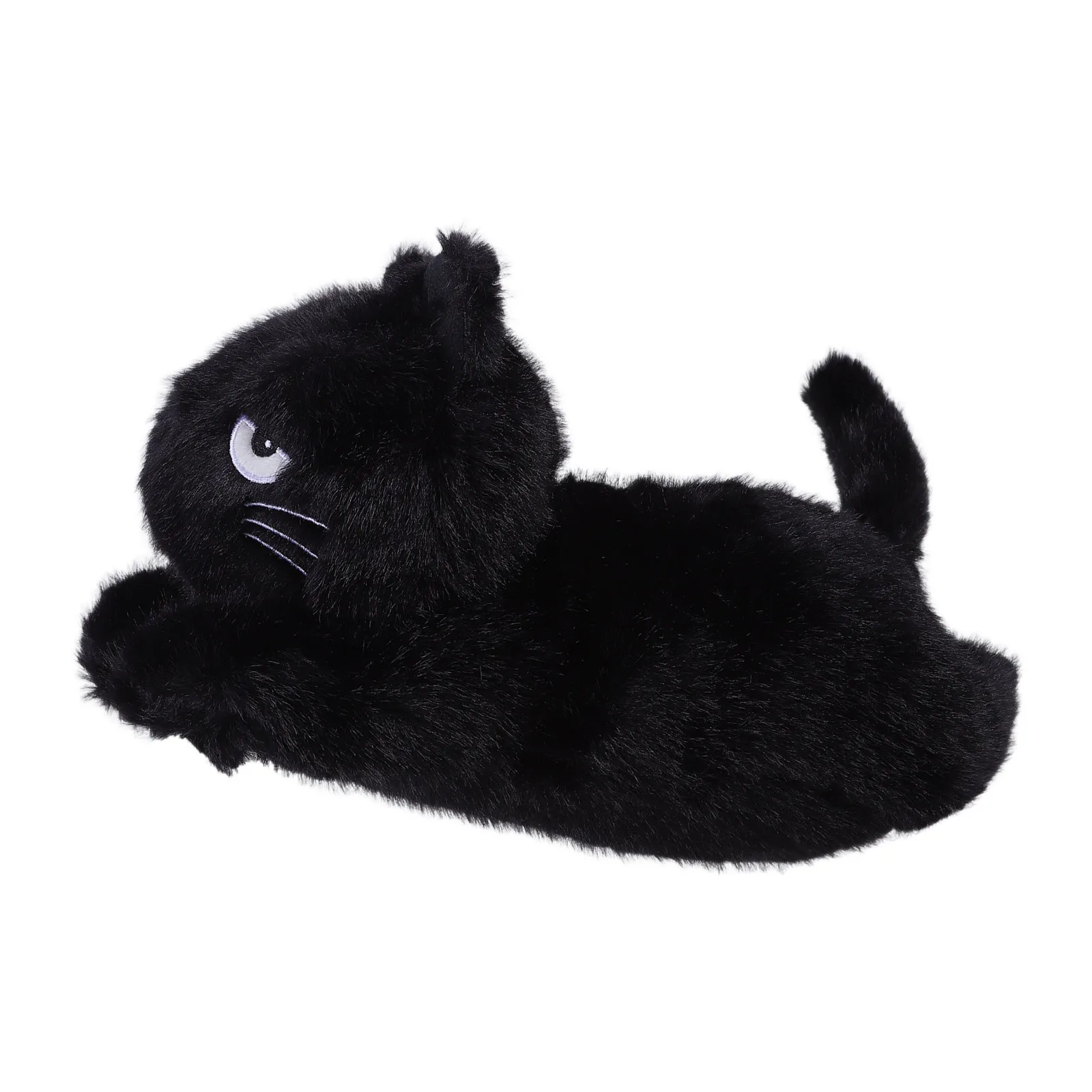 

Мягкая игрушка-симулятор черного кота, реалистичный декоративный домашний компаньон, мультяшный плюшевый зверёк для детей