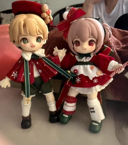 

Original Christmas Nagi Animal Kindergarten Wishing Party Series Hanging Card Cute Bjd Action Doll Desktop Decoration Toy Gift