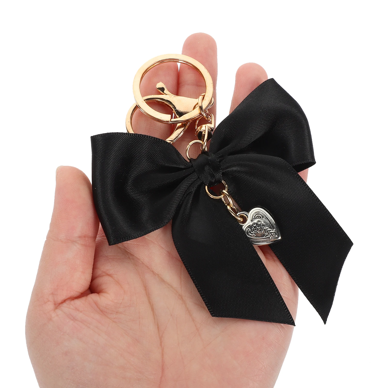 

Beige Bow Zinc Alloy Bag Charm Pendant Key Decor Women Decorative Keychains For Women Backpack Accessories Key Ring