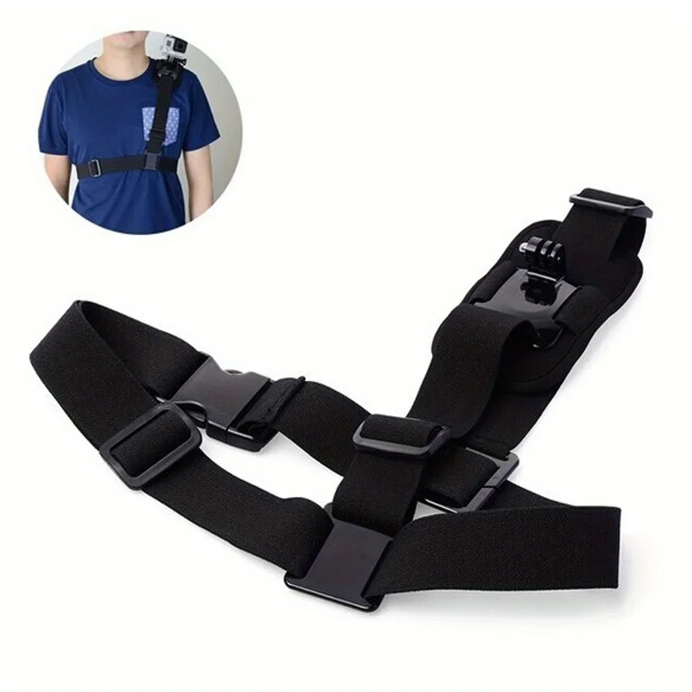 360 Degree Rotary Belt Backpack Shoulder Strap Mount For Gopro Hero 13 12 11 10 9 8 7 5 4 SJ4000 for Camera Chest Harness Belt