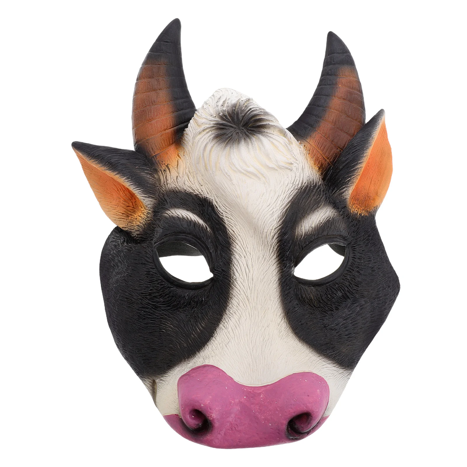 

Cow Mask Realistic Design for Halloween Cosplay Masquerade Parties Comfortable Breathable Animal Headgear Costume Accessory