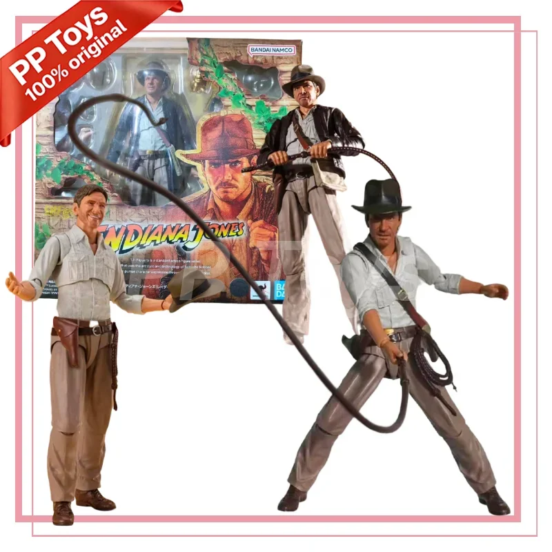 Figuras de acción originales Bandai SH Figuarts SHF Indiana Jones Raiders of The Lost Ark Ver, modelo de juguete coleccionable, en stock, 100% original