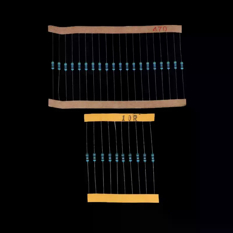 300/600PCS 1/4W Metallschichtwiderstandssatz 1% 0,25W Widerstände Kit 10Ω~1MΩ Farbiger Ringwiderstand Elektronisches Kit