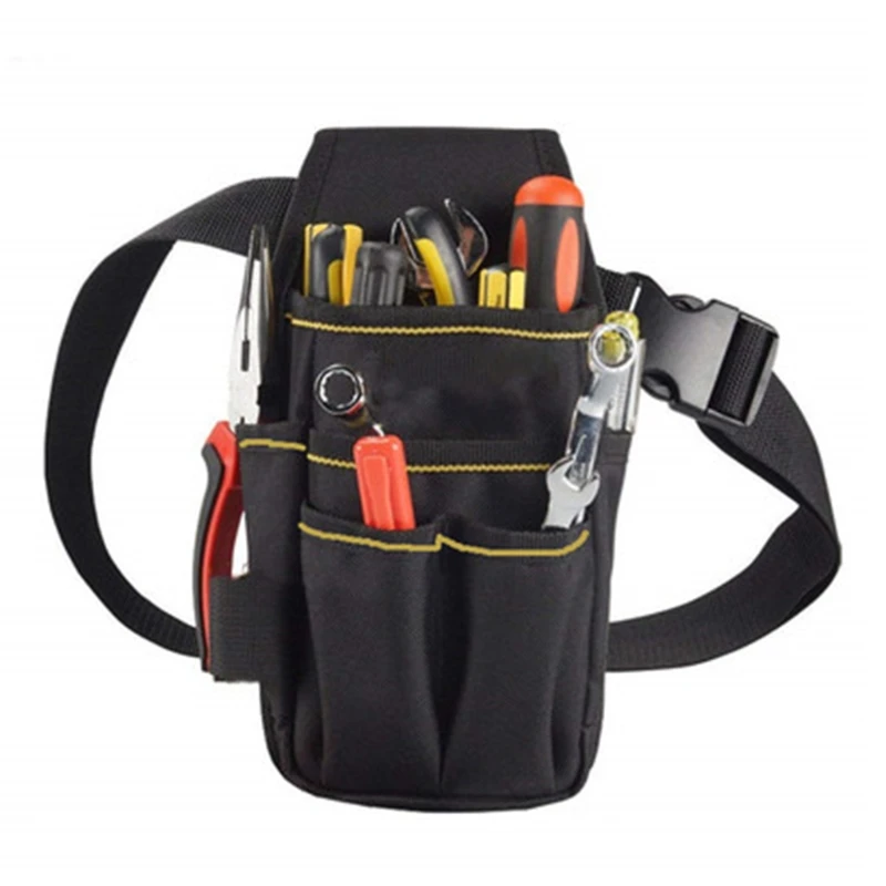 

Electrician Waist Tool Bag Adjustable Utility Kits for Builders Installers Dropship