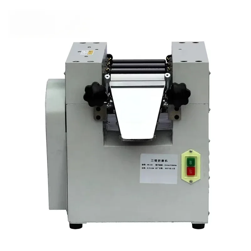 

S65 Lab Small Scale 0.75kw Three Roll Mill Chocolate Use Food Grade Stainless Steel Triple Roller Mill