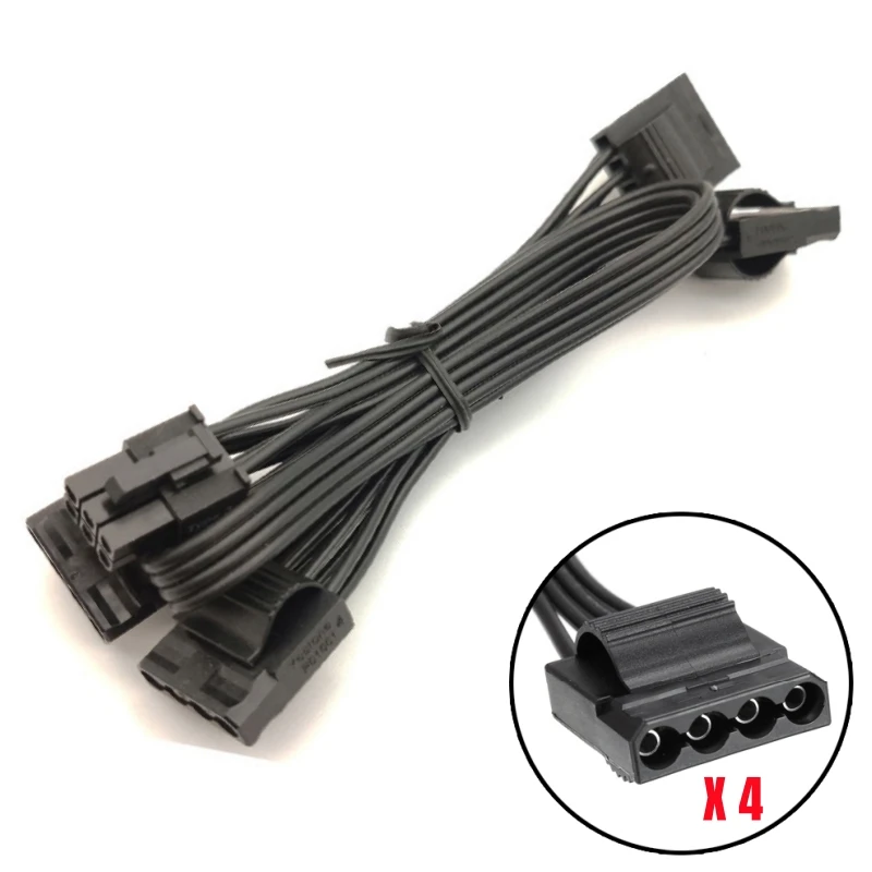 Original Seasonic 6Pin to 4 Molex IDE 4Pin Female Peripheral Modular Power Cable for Seasonic Snow Silent 750W 1050W 1250W Power