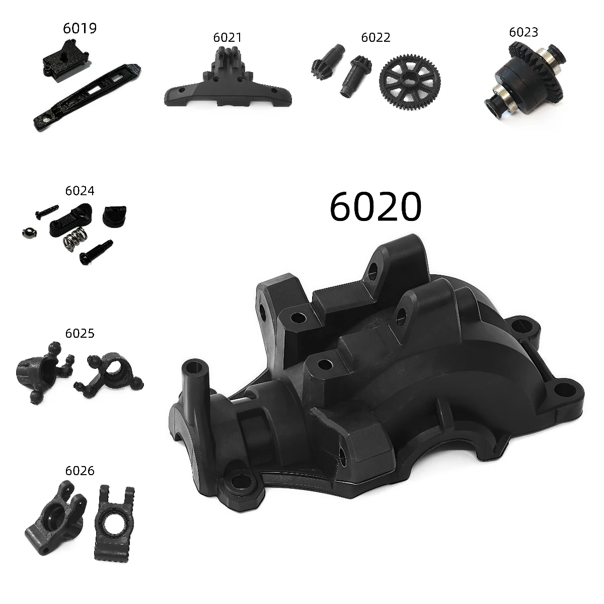 JJRC Q132/Q141 1/16 RC Car Spare & Upgrade Parts (Chassis, Arms, Motor Sink)