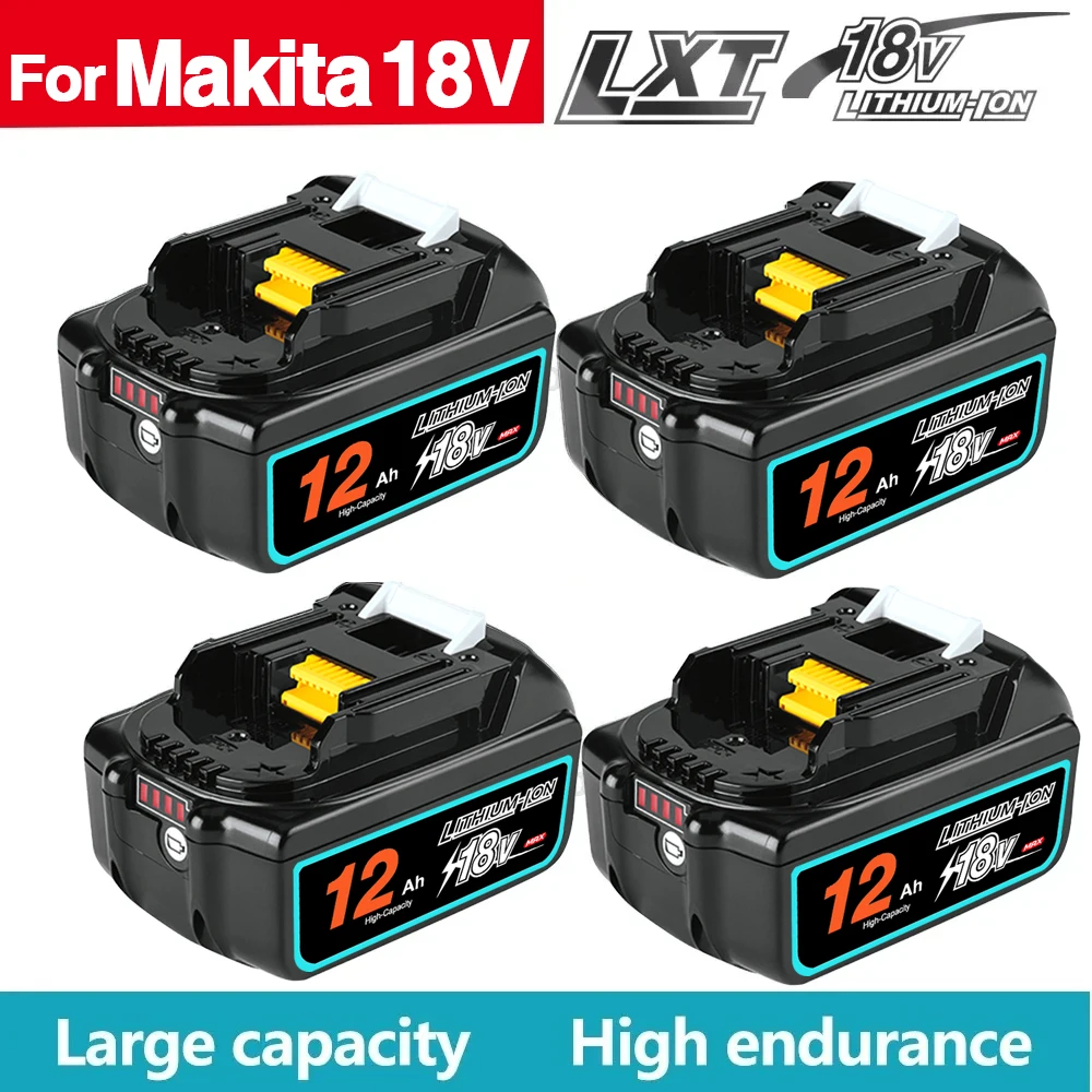 18V 12A accu voor Makita met LED lithium-ion vervangende LXT BL1860B BL1860 BL1850 accu voor Makita oplaadbare elektrische gereedschappen