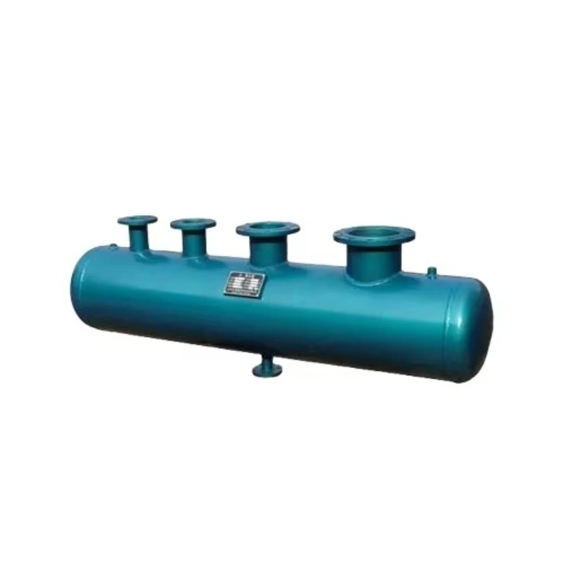 

Steam header distributor and steam manifold for industrial steam boilers