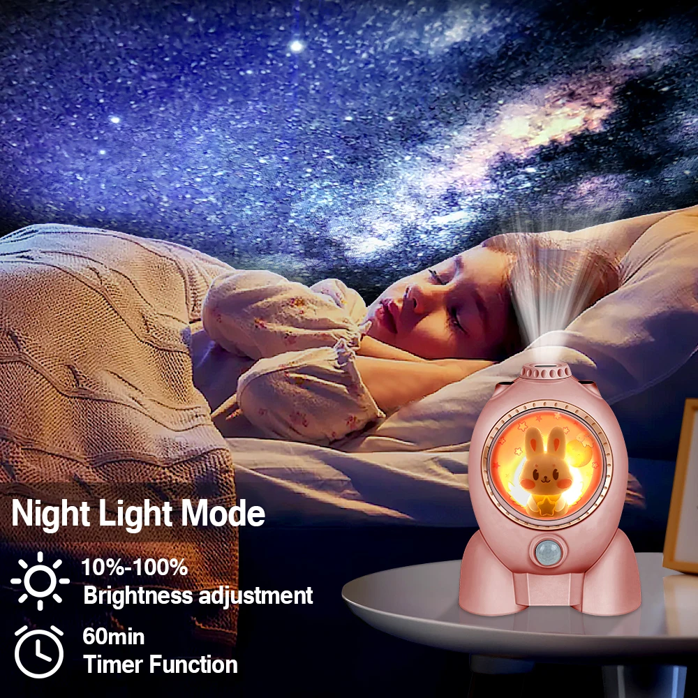 LED Night Light Galaxy Projector Starry Sky Projector HD Planetarium Night Lamp For Room Decorative Star Light Children Kid Gift