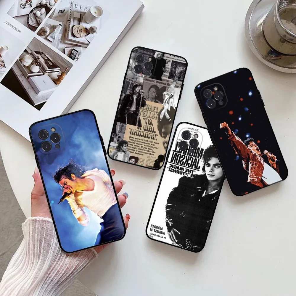 

Singer M-Michael J-Jackson Phone Case for IPhone 15,14,13,12,11 Pro Max Mini 8,7 Plus SE2 X XR XS MAX Silcone Soft Covers