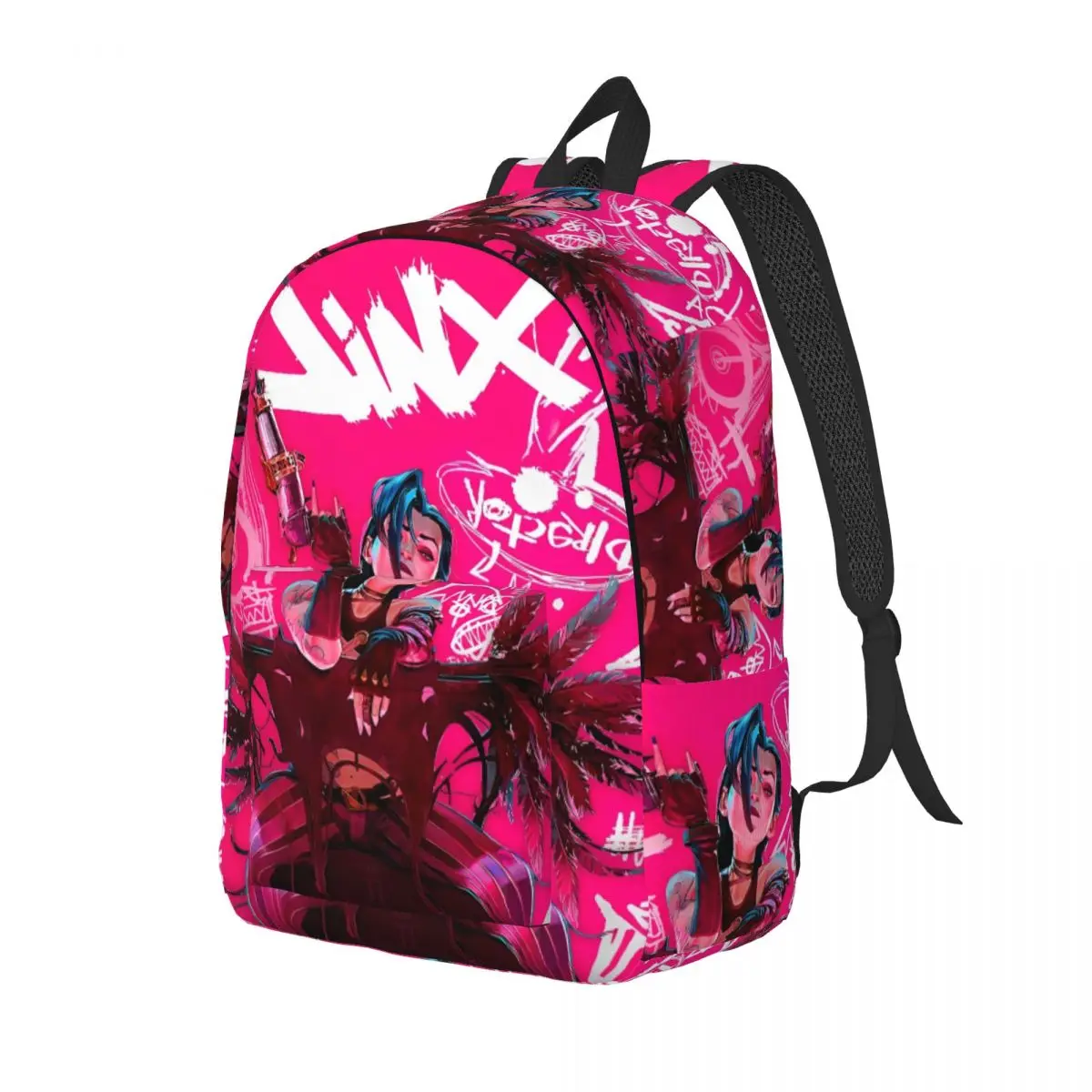 Jinx Art Arcane Jinx Backpack for Men Women Casual Student Work Daypack Action Adventure Fantasy College Shoulder Bag Outdoor