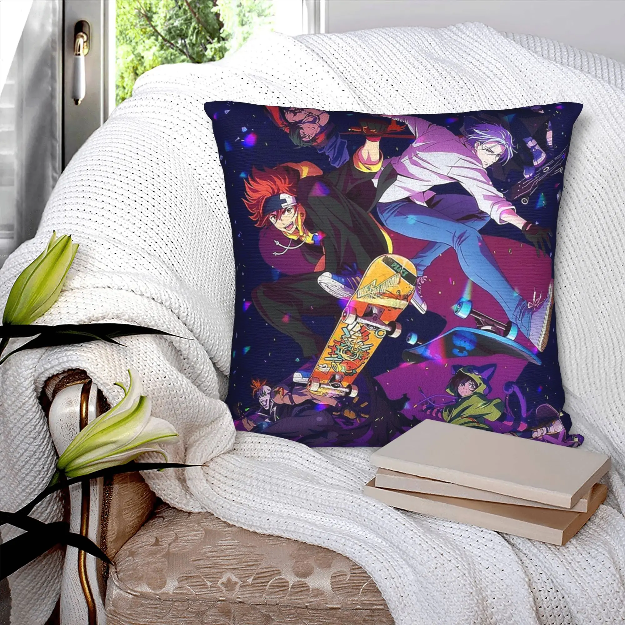 Sk8 The Infinity Anime Manga Cushion Cover Harajuku Skateboard Game Soft Luxury Throw Pillow Decor Home