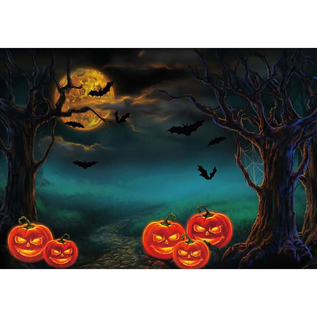 Allenjoy Halloween Scary Forest Night Backdrop