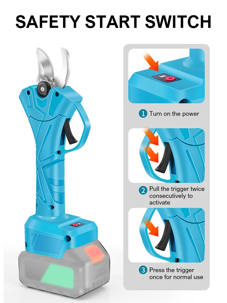 3 em 1 ferramenta elétrica de jardim sem escova 6 Polegada serra de poste e kit combinado de tesouras de poda de 3cm para makita 21v bateria (sem bateria)