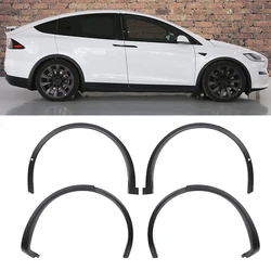 Car Wheel Eyebrow Fender For Tesla Model X 2016-2024 Mudguard Mud Flap Splash Guard Arches Trim Molding Exterior Accessories