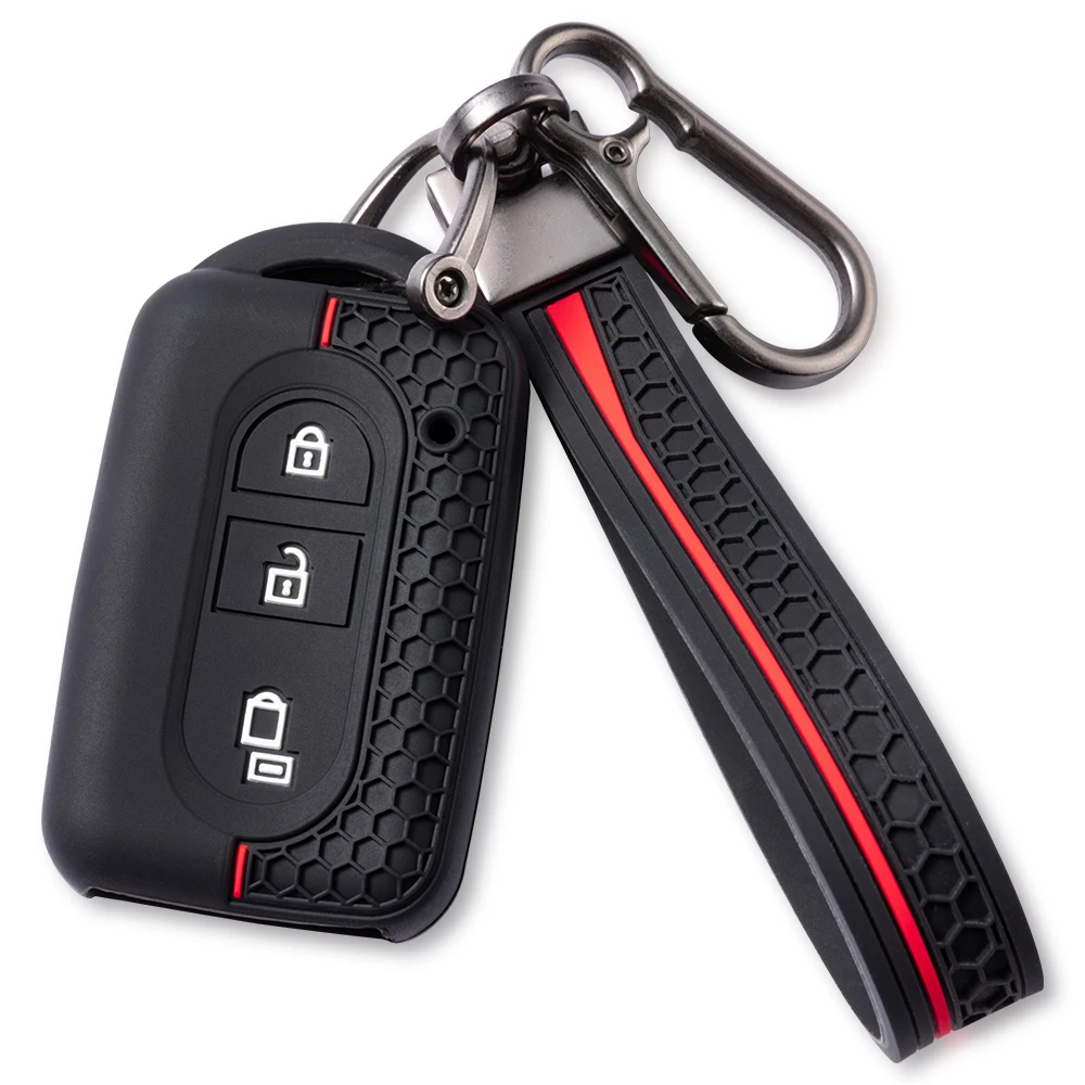 Key Case Cover for Nissan Qashqai J10 Tiida Micra X-Trail NV200 Navara Pathfinder Juke Keychain Fob Key Holder Car Accessories