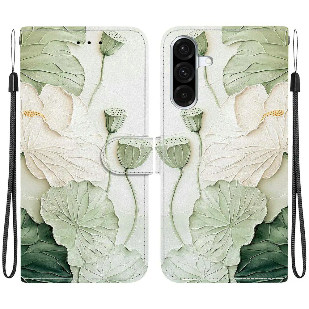 

A17 A16 A26 A36 A56 5G Защитный флип-чехол с рисунком кошелька Funda для Samsung Galaxy A56 A 36 26 16 A06 A07 A 06 4G Магнитный чехол