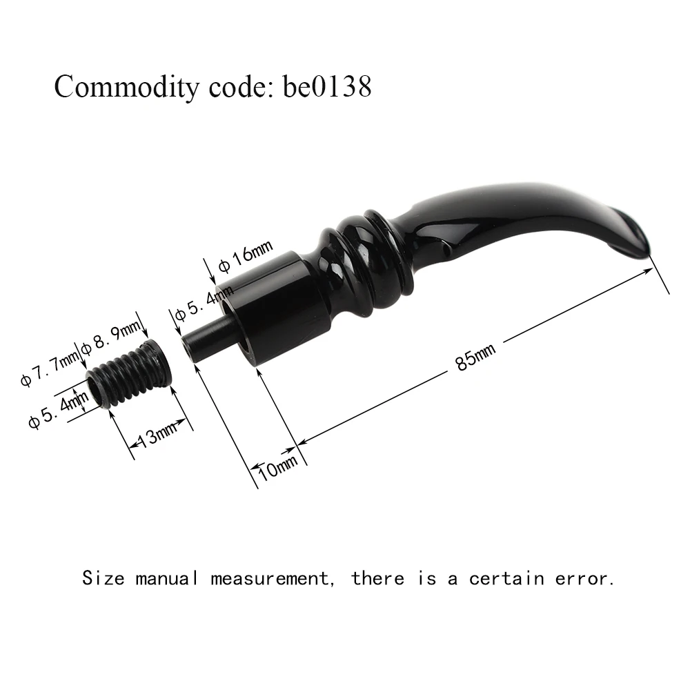 Tobacco pipe mouthpiece, meerschaum mouthpiece, plug-in spiral mouthpiece, spiral tenon,  DIY Curved Handle Cigarette Holder