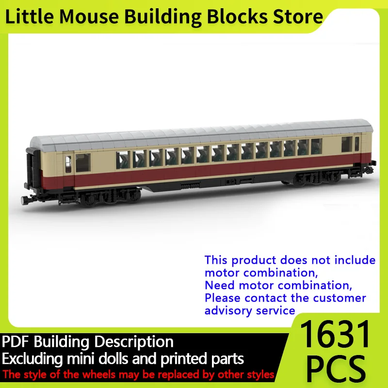 

Модель городской автомобиль MOC, строительные кирпичи, немецкий роскошный пассажирский поезд, модульная технология, подарки, праздник, сборка, детские игрушки, костюм