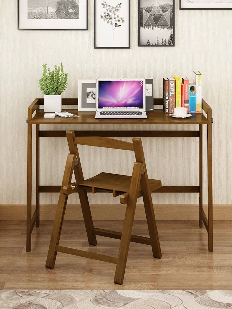 80x51x80cm Desktop Foldable Computer Desk Home Table Modern Minimalist Bamboo Furniture Student Writing Desk Convenient Easy Use