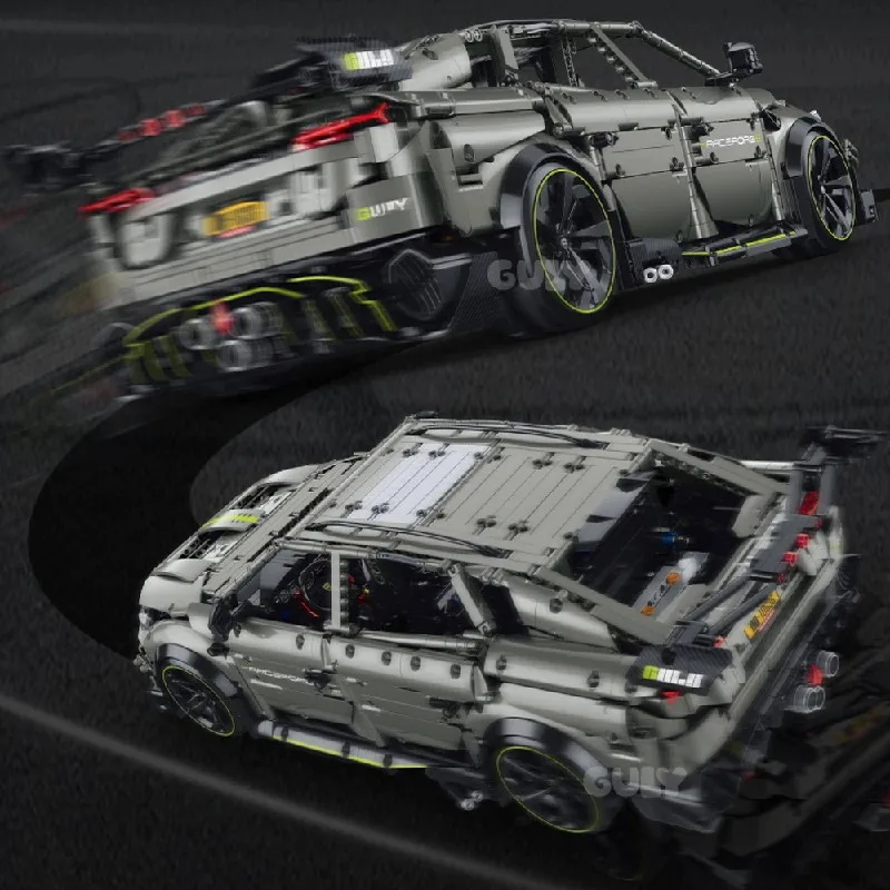 Bloques de Construcción de la Serie de Autos de Acrobacias, Auto Deportivo de Carreras RC URUS Técnico, Modelo de Ladrillos de Colección, Juguetes de Exhibición para Niños y Adultos G