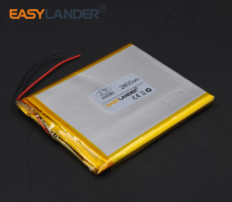 

3.7V 2800mAh 606580 Rechargeable li Polymer Li-ion Battery For Bluetooth Notebook Tablet PC Consumer electronics 066580