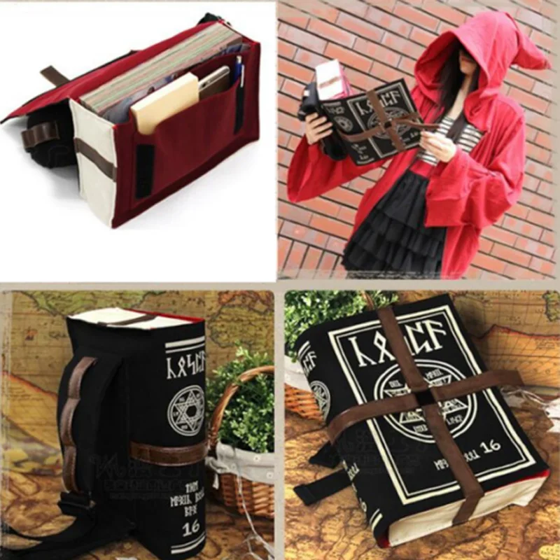 Gothic Magical Spell Book Messenger Crossbody Bag Cosplay Adjustable For Students 2023 New Retro Shoulder Bags Libro De Hechizos