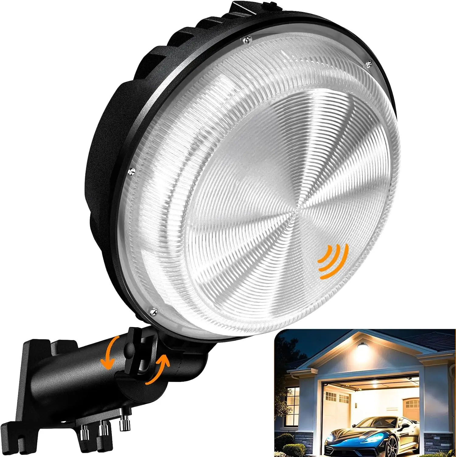 

150W 20000LM Dusk to Dawn LED Barn Light with Adjustable Photocell, IP66 Waterproof Outdoor Flood Light for Garage Yard