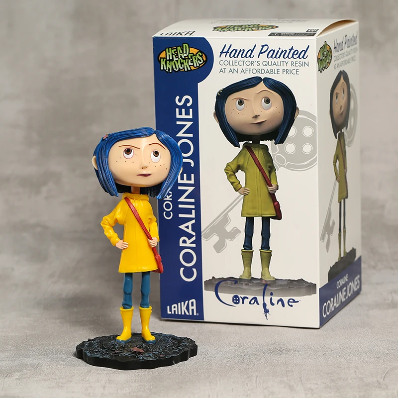 Coraline Jones Head Knocker Bobble Head Model Figure Doll Decoration Toys Hobbies Holiday Gift