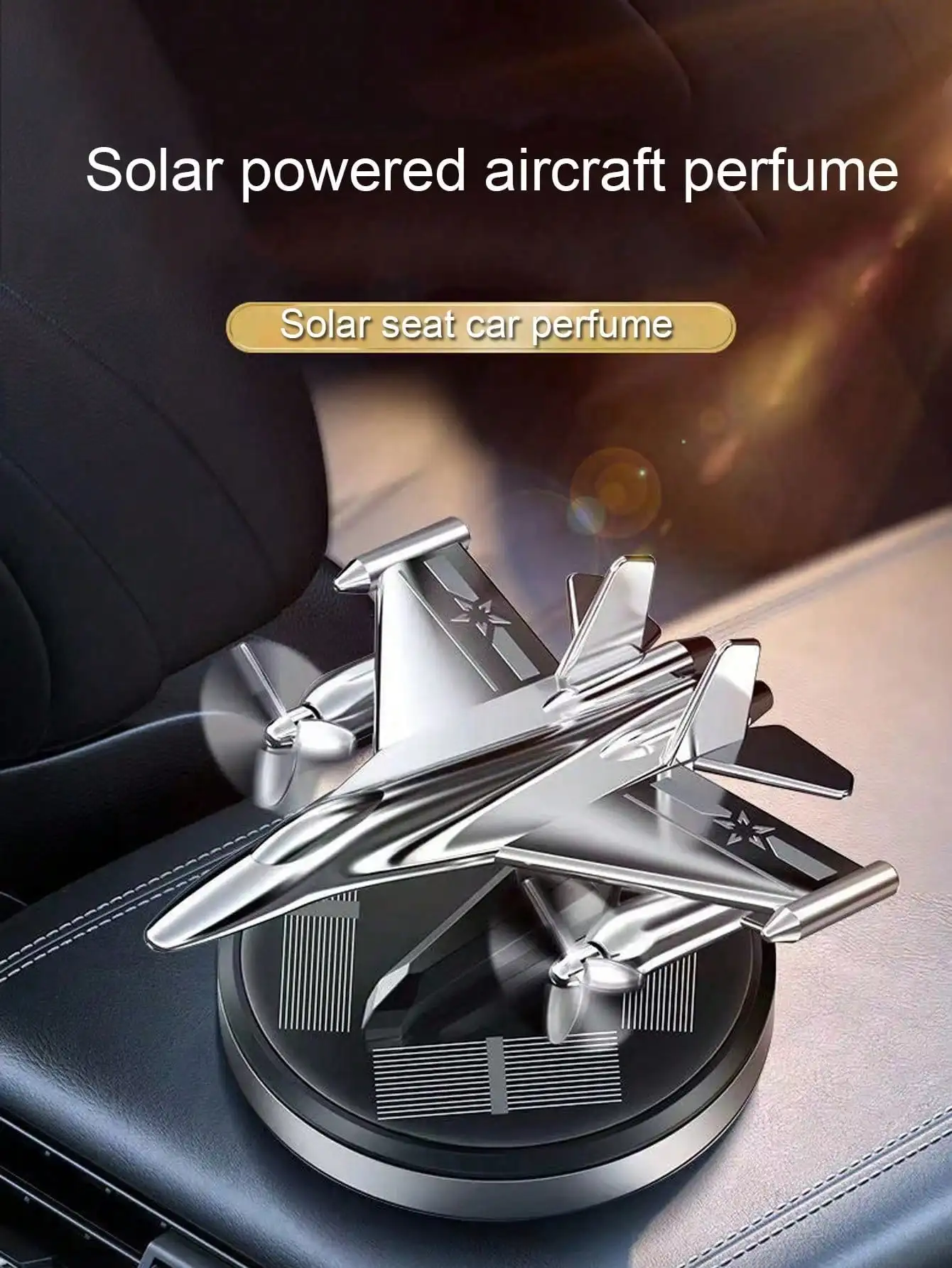 1Pc Solar Airplane Car Perfume Car Ornament Car Interior Supplies High-Grade Perfume Decorations