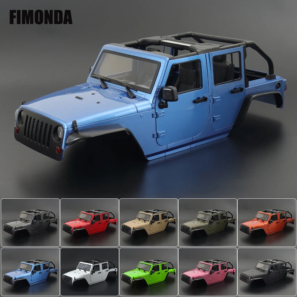 1:10 waga Wrangler cabrio Hard Body Kit 313mm rozstaw osi dla 1/10 gąsienica RC SCX10 Rubicon TRX4 Redcat GEN8