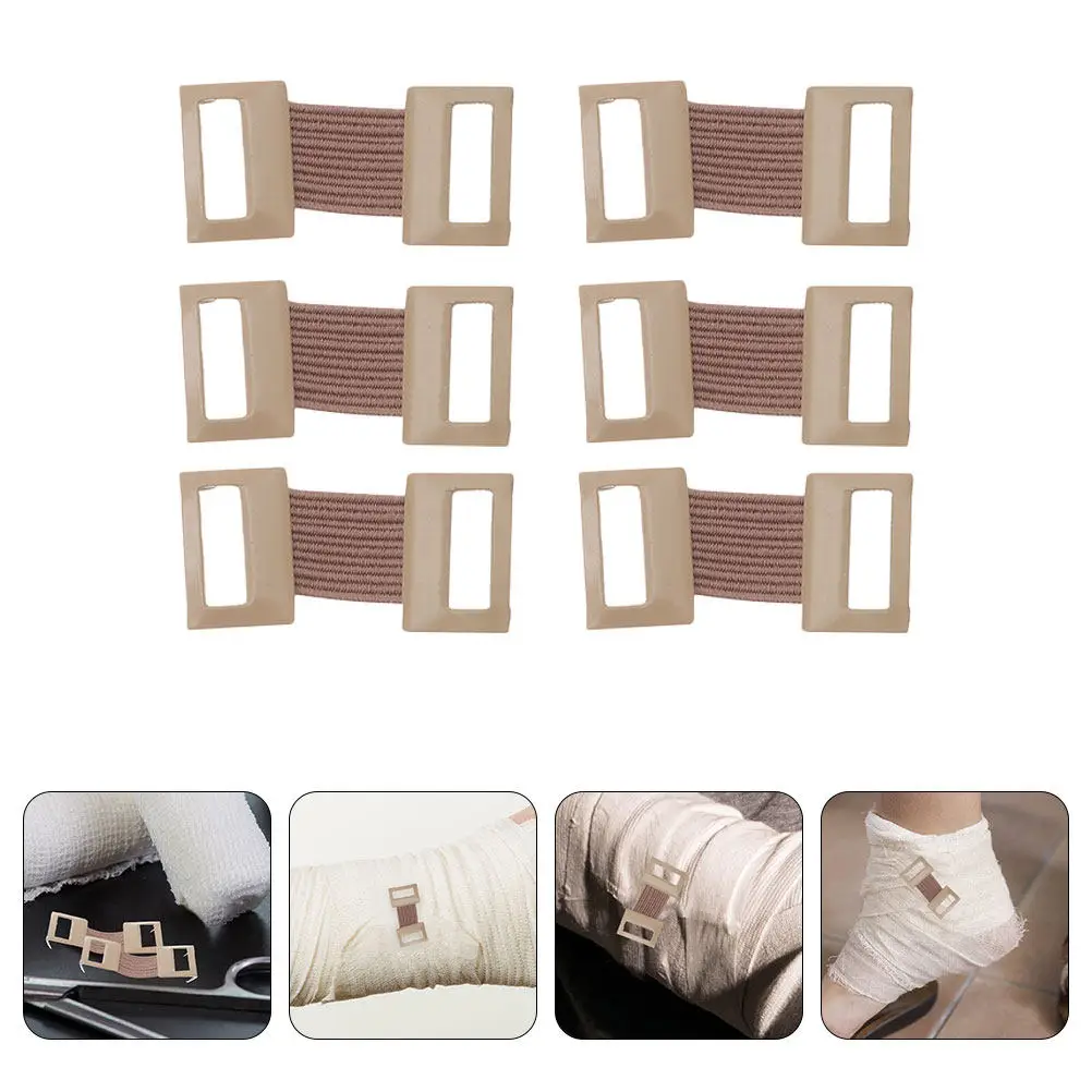 

100Pcs Aluminum Clip Bandage Fastener Holder Strong Support Elastic Buckle Design Simple Convenient Multiple Uses