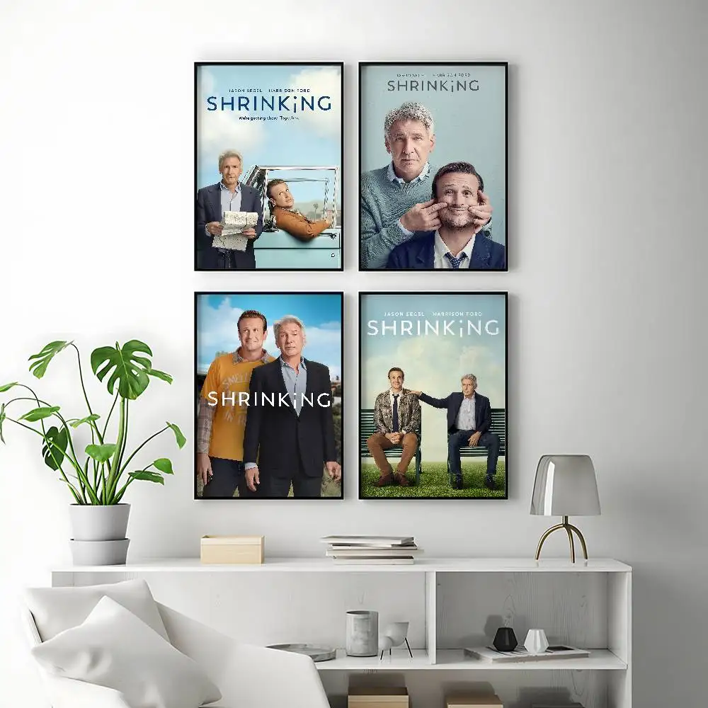 Trending TV Series Shrinking Posters Premium Self-Adhesive No Residue Wall Sticker for Home Office Bar Decor