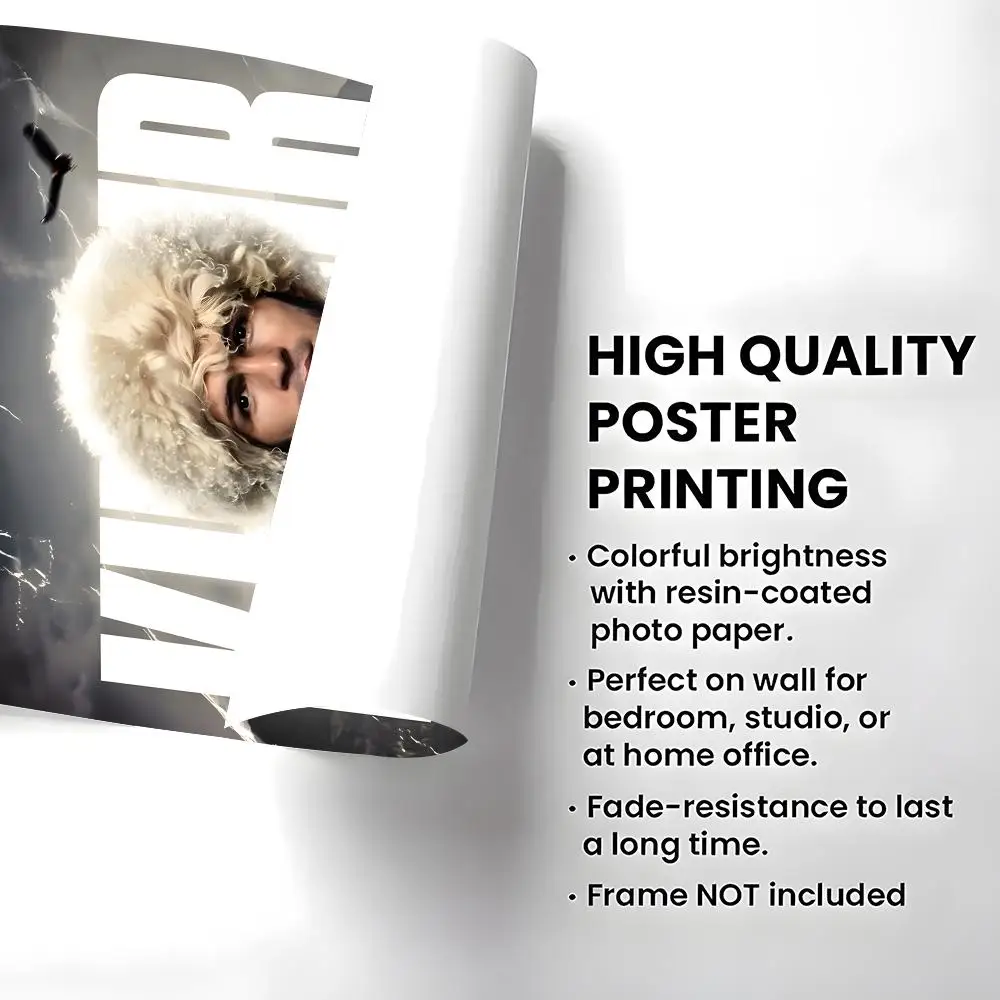 MMA Fighter Khabib Nurmagomedov Poster 	 Poster Wall Sticker Waterproof Self Adhesive HD Art Bedroom Bar Decor
