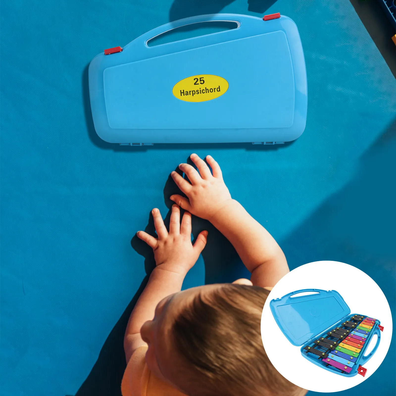 

1Pcs Metal Metallophone Percussion Instrument 25-Note Colorful Aluminum Plate Musical Instrument for Kids Kids Percussion