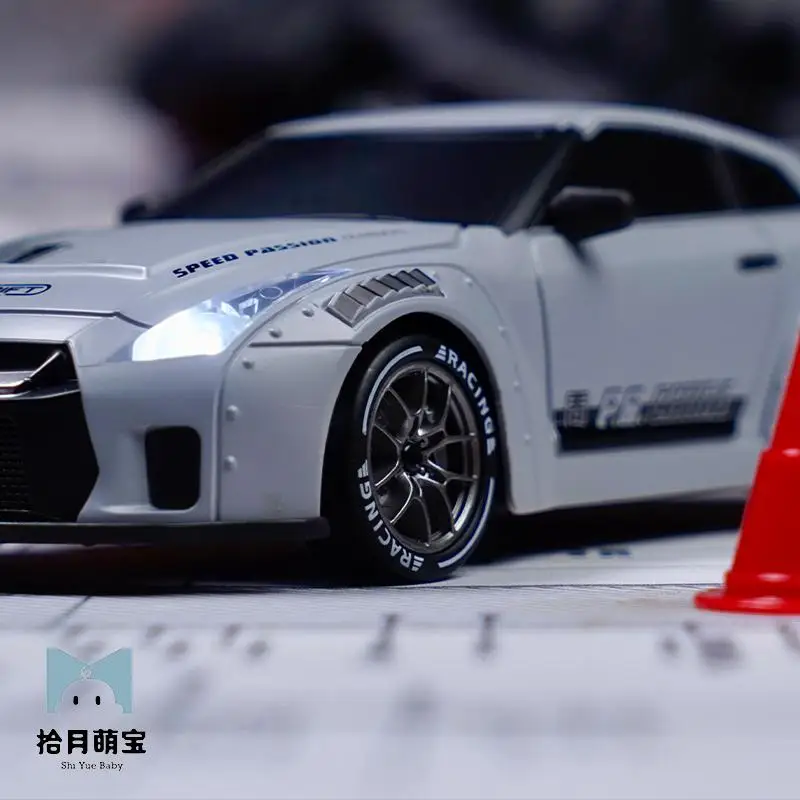 จําลอง GTR รุ่นรถสปอร์ต AIR FORCE สีเทา Full Scale Rc รีโมทคอนโทรลรถขั้นสูงความเร็วสูง Drift รถของเล่นเด็กรถ