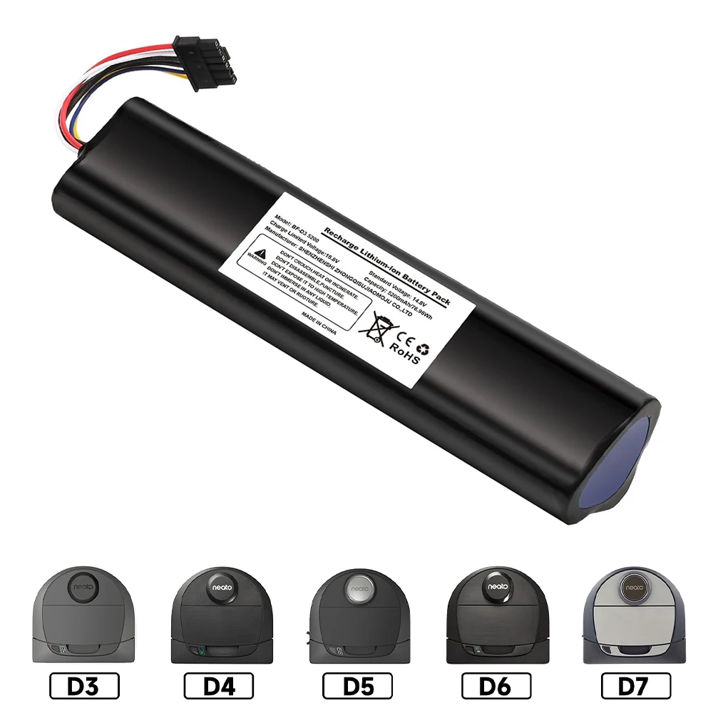 Replacement Battery 6500mAh for Neato Botvac D3 D4 D5 D6 D7 D3+ D301 D303 D5+ D502 D503 D701 D702 D703 D705 robot vacuum cleaner
