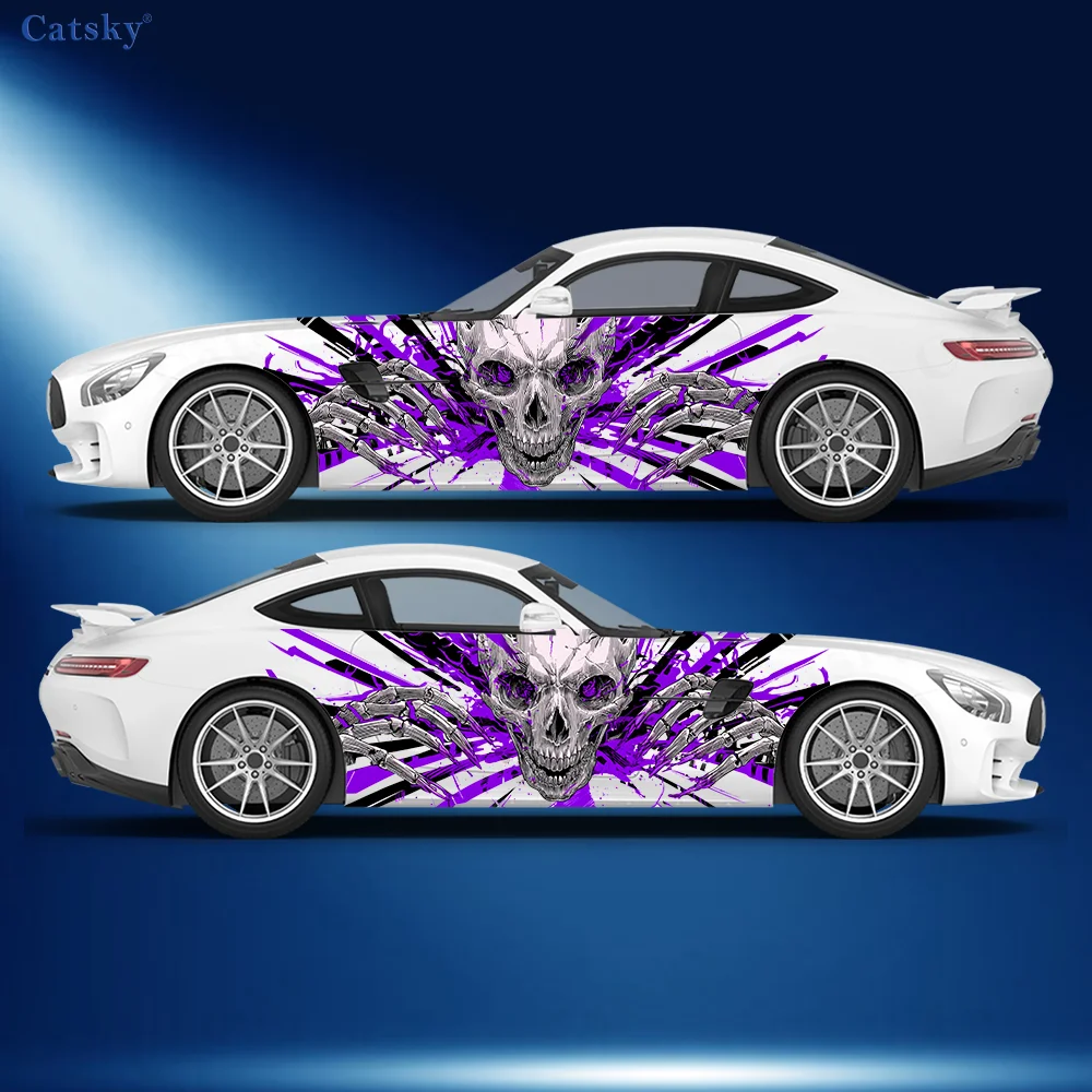 Skeleton Technology Sense Car Vinyl Wraps Decal Self-adhesive PVC Sticker Suitable for Trucks SUV Decor Auto Accessories Gift