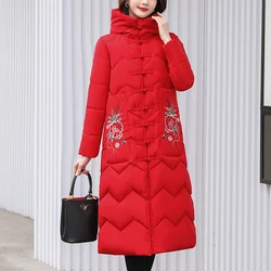 Nova coleção de inverno jaqueta 2024 à prova de vento feminino casaco acolchoado das mulheres jaquetas longo quente parkas topos