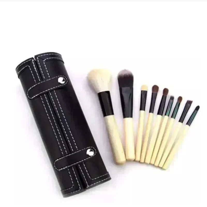 Bonne vente marque 9 pièces ensemble marron professionnel cosmétique maquillage brosse Xj002