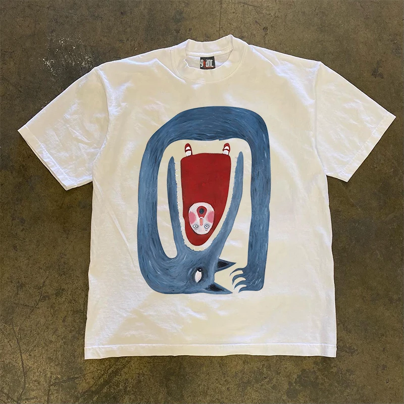 ヘビーウェイト260g純綿半袖tシャツ漫画デザインカップル向けユニークスタイル小陳ストーリー多機能アクセサリー
