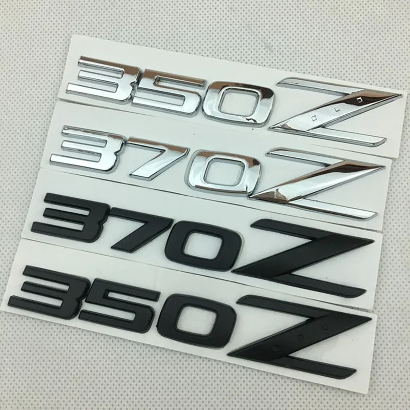 

1pc Chrome Black 3D 370Z 350Z Logo Badge Emblem Letter Trunk Letter Sticker for 2009-up 370Z 350Z Fairlady Z Z3 Z34 Accessories