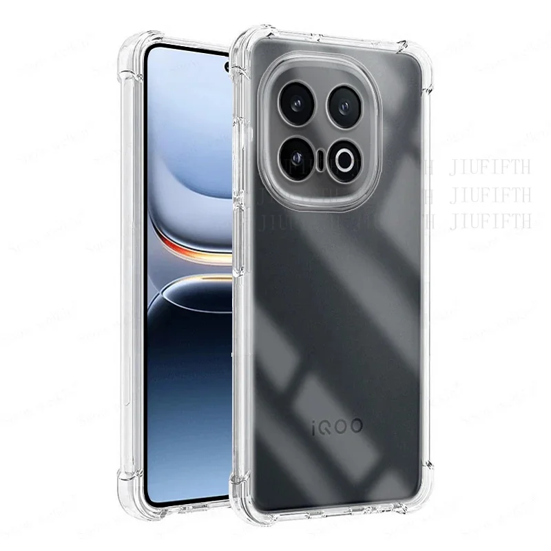 For Vivo iQOO 13 Airbags Buffer Full Protection Phone Cases iQOO13 Clear Soft TPU Shockproof Back Case Cover Capa Coques Fundas