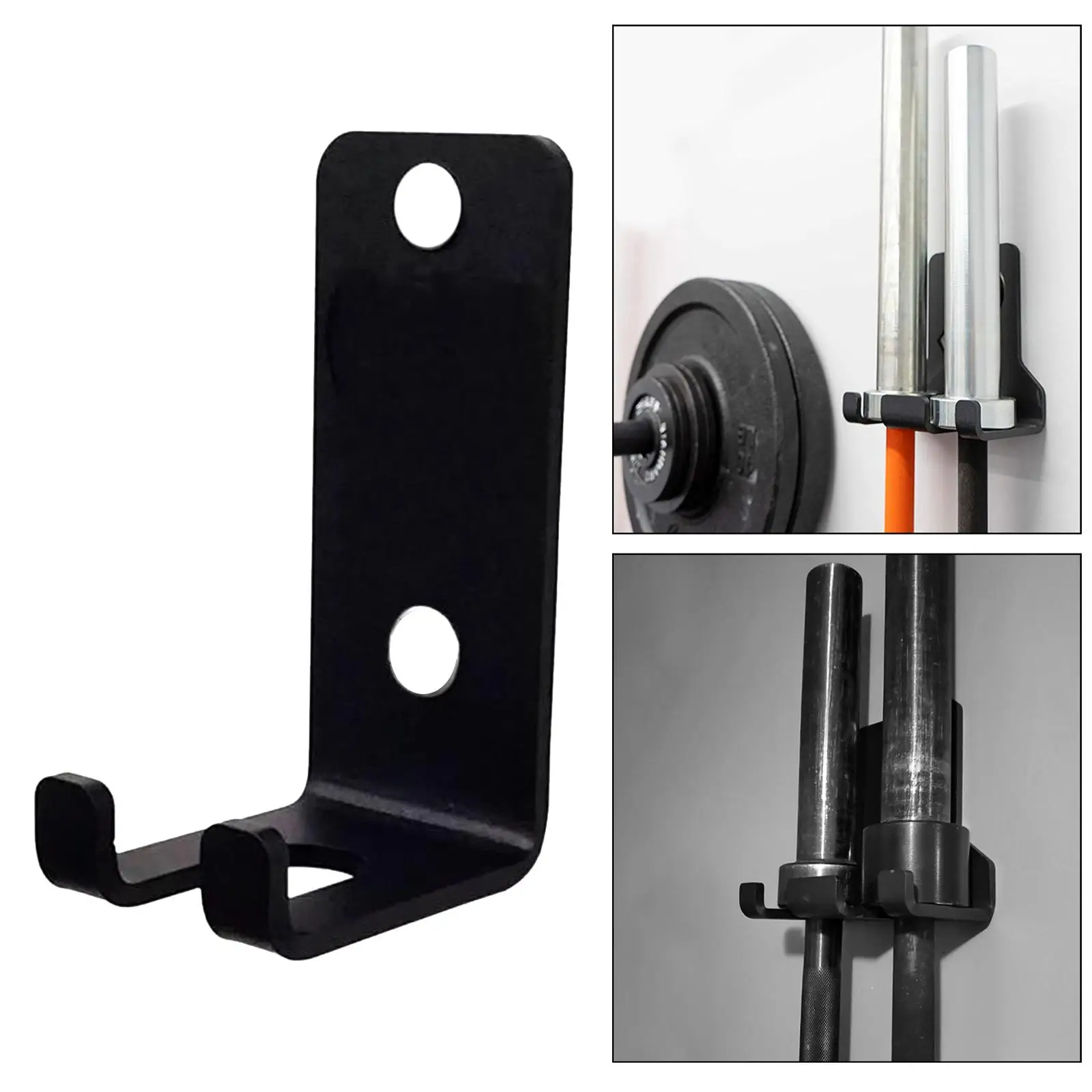 Heavy Duty Barbell Storage Holder Organize Bar Rack Wall Mounted Vertical Hanging for Fitness Center Commercial Gym Workout Home