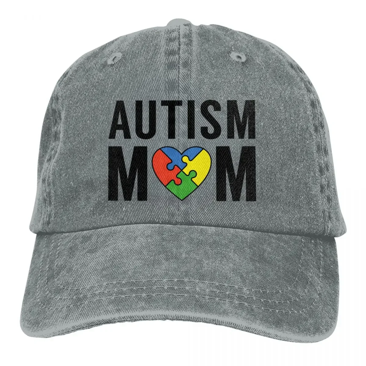 Autism Mom Baseball Caps Accessories Classic Distressed Cotton Mothers Day Gifts Snapback Trucker Hat Adjustable Fit