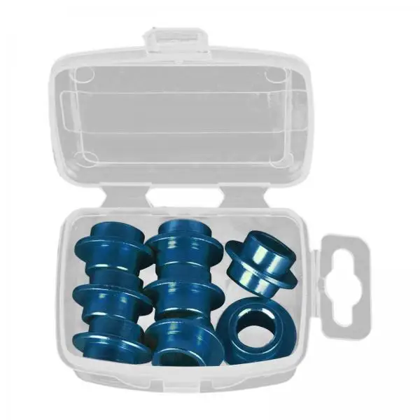 Roller Skate Bearing Spacers Aluminum Alloy Blue Bushing Inline Skate Wheel Center Spacers for Outdoor Recreational Sports