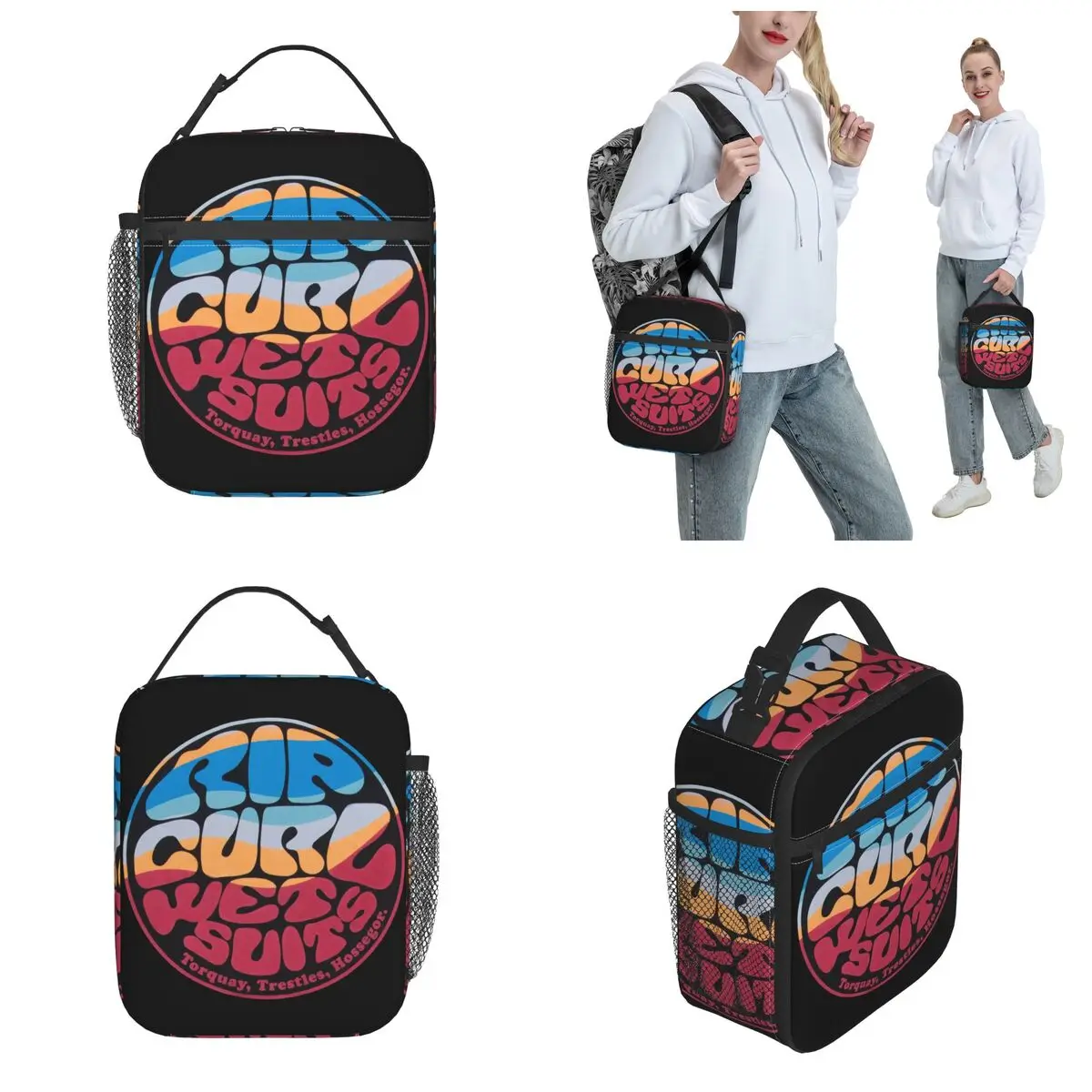 Insulated Lunch Bags Rip Curl Merch Summer Surfing Storage Food Box Y2K Thermal Cooler Lunch Box For Travel